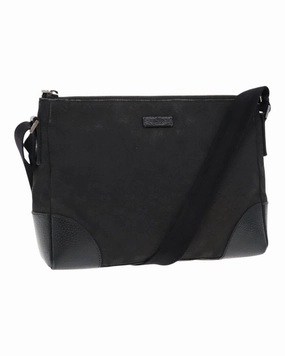 GG Canvas Shoulder Bag with Silver Accents