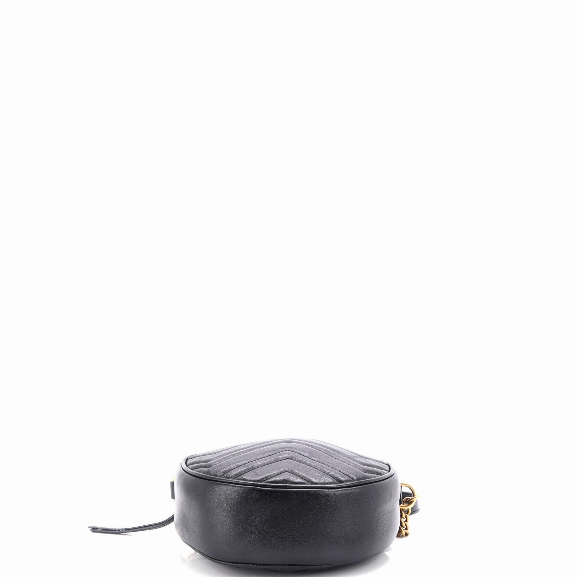 GG Marmont Round Shoulder Bag Matelasse Leather Mini