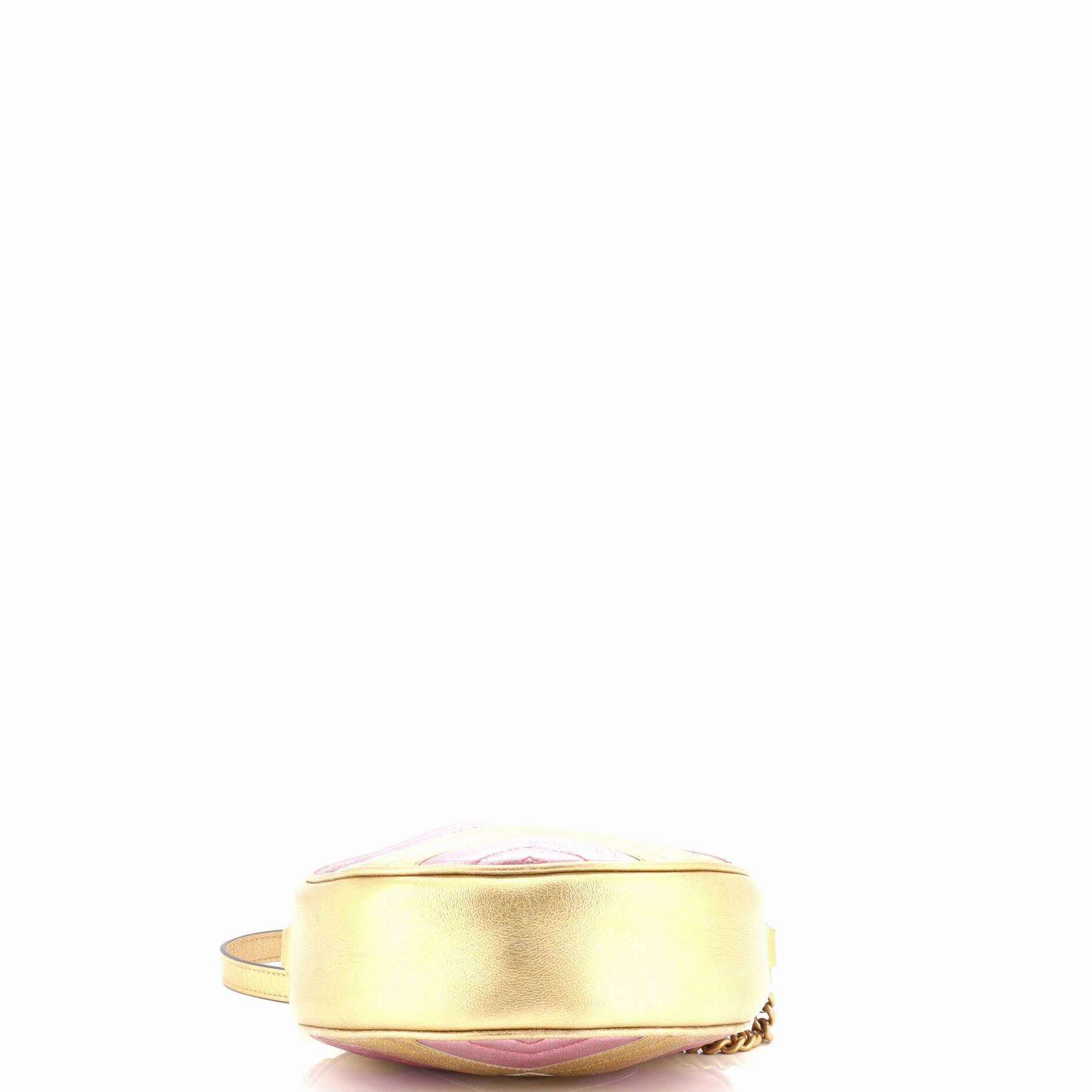 GG Marmont Round Shoulder Bag Matelasse Leather Mini
