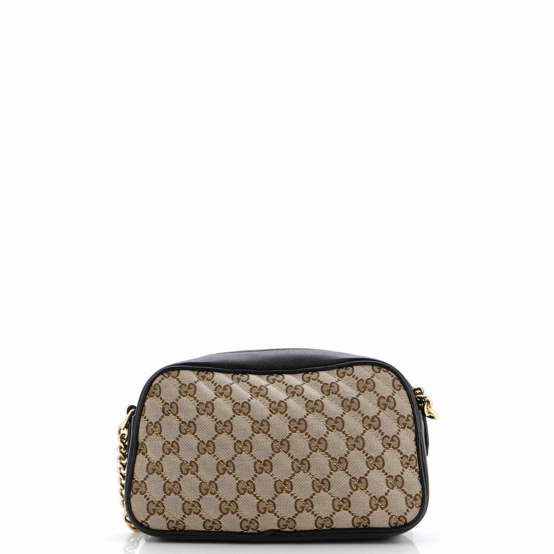 GG Marmont Shoulder Bag Diagonal Quilted GG Canvas Small
