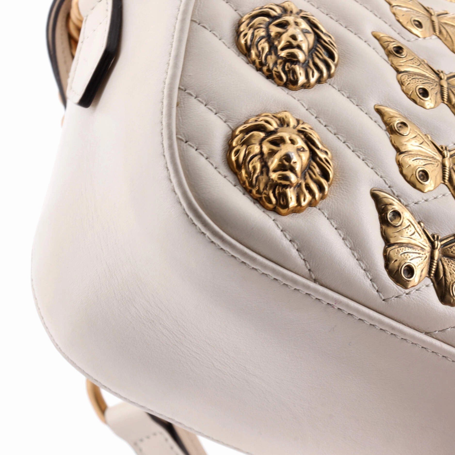 GG Marmont Shoulder Bag Embellished Matelasse Leather Small