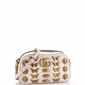 GG Marmont Shoulder Bag Embellished Matelasse Leather Small
