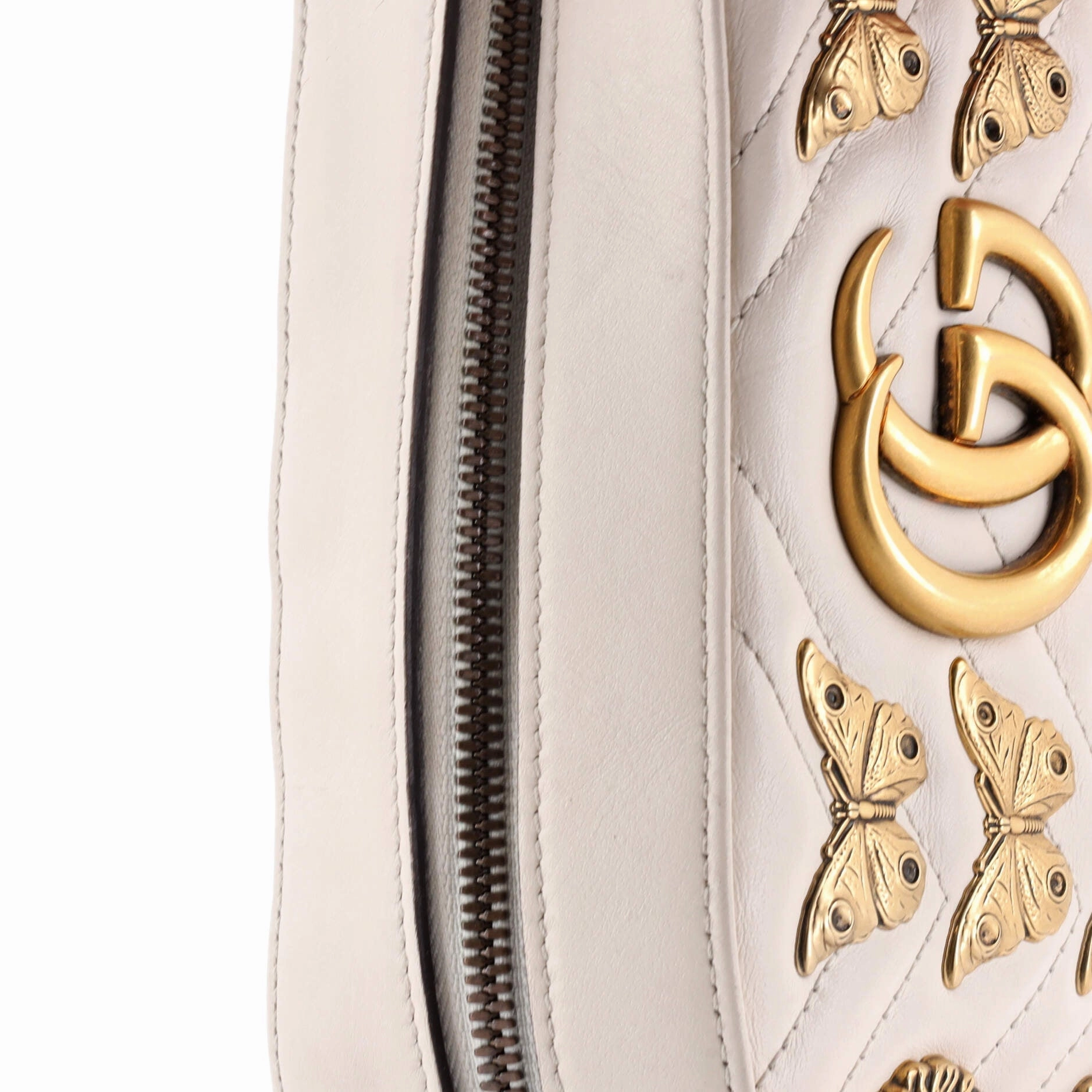 GG Marmont Shoulder Bag Embellished Matelasse Leather Small