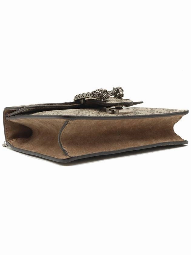GG Supreme Canvas Beige Suede Dionysus Mini Chain Shoulder Bag 421970