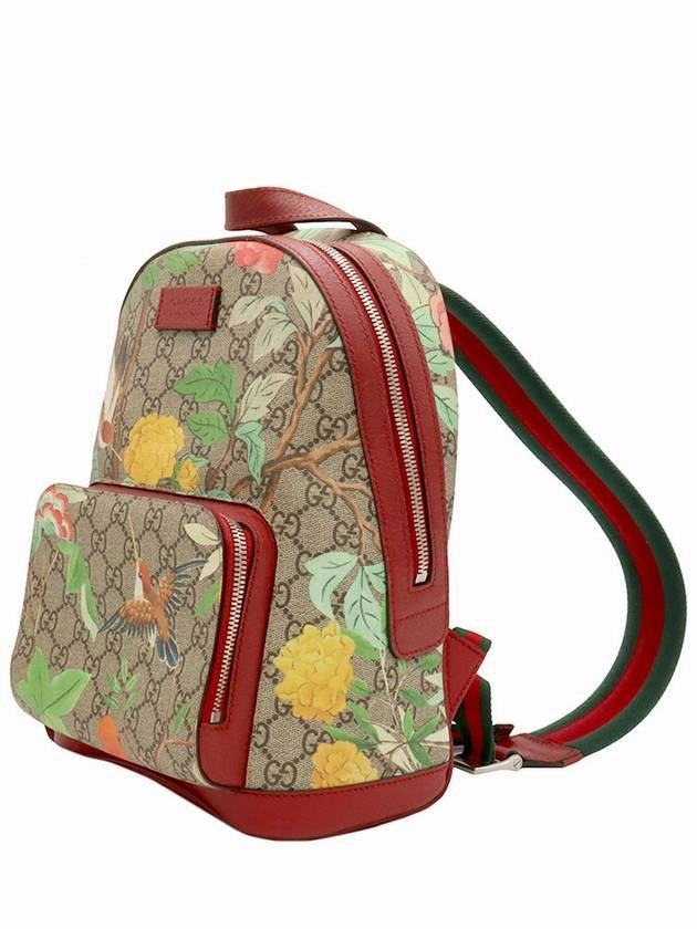 GG Supreme Canvas Red Trim Flower Backpack 427042