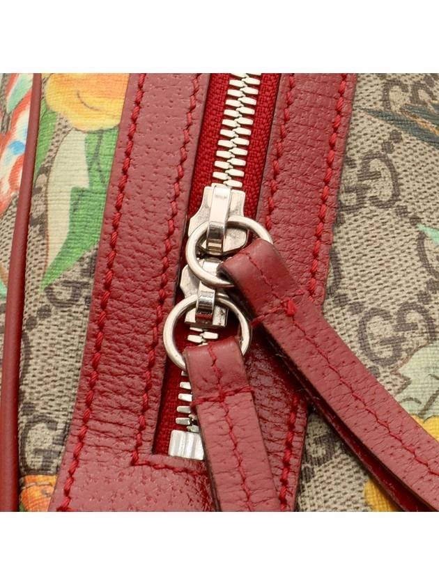 GG Supreme Canvas Red Trim Flower Backpack 427042