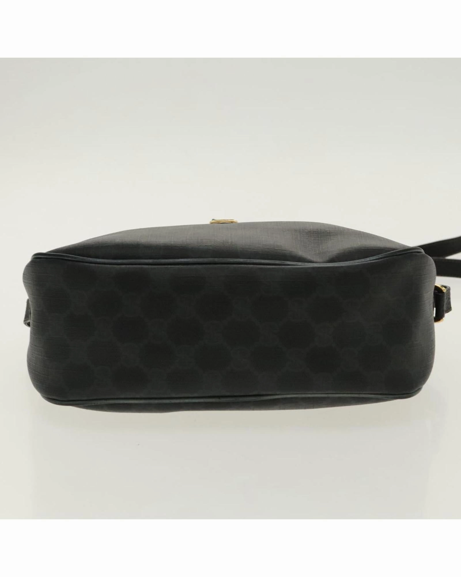 GG Supreme Web Sherry Line Shoulder Bag in PVC Leather and GG Canvas