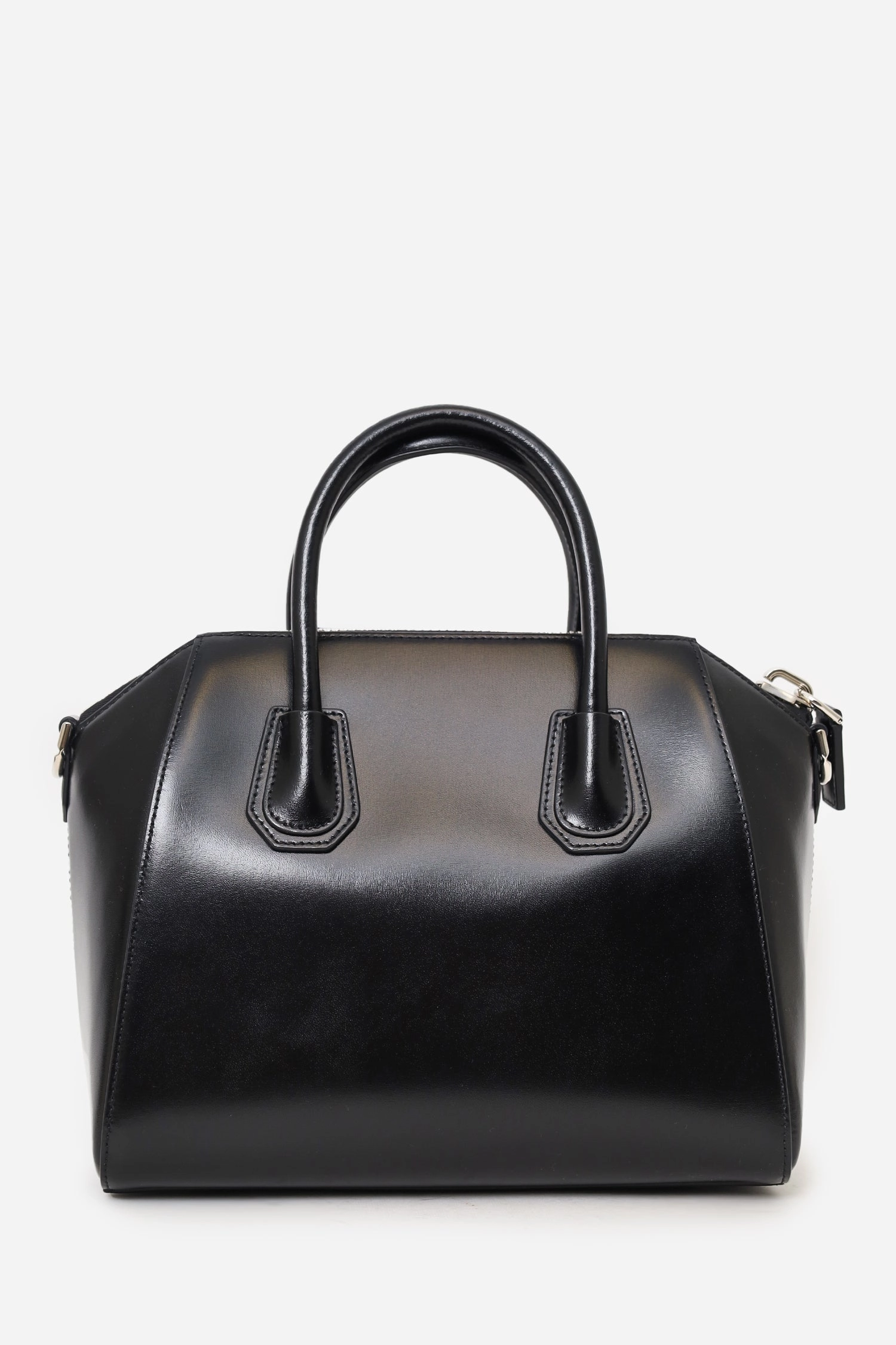 Givenchy Black Leather Small Antigona Top Handle with Strap