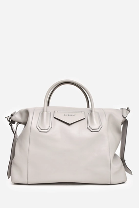 Givenchy Grey Leather Large Soft Antigona Tote with Strap