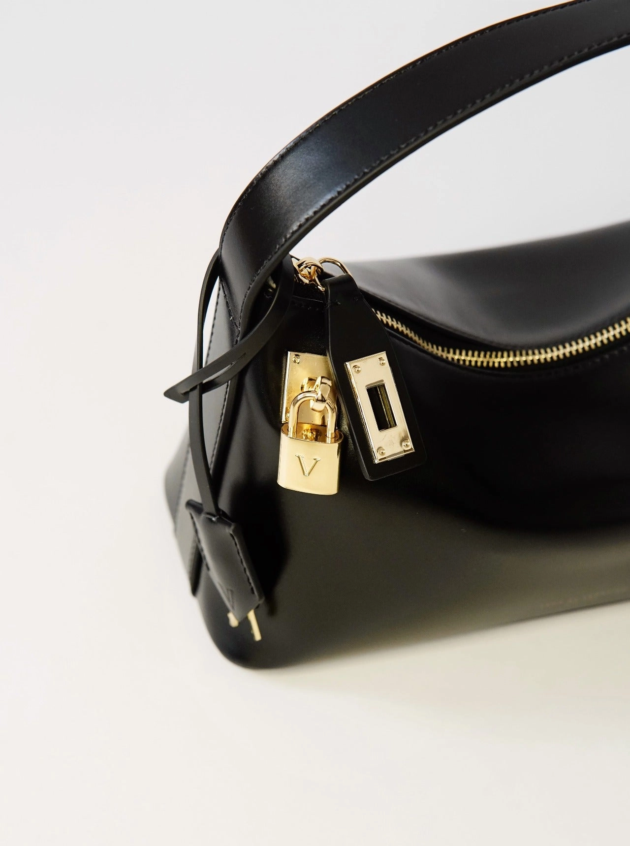 Gold Black Hobo Bag