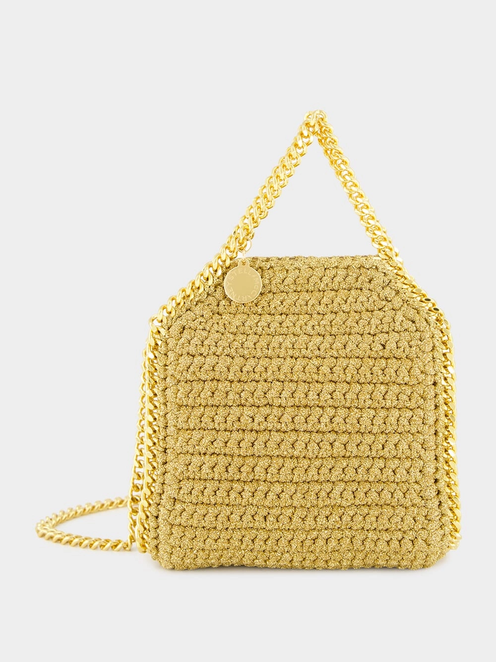 Gold Crossbody Bag Falabella Lurex Crochet Tiny