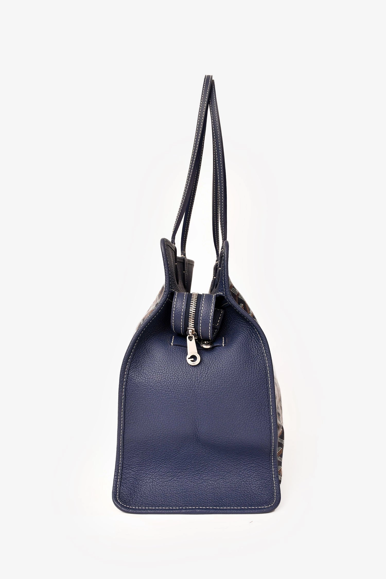 Goyard 2022 Blue Goyardine Canvas Sac Hardy PM Zip Tote with Pouch