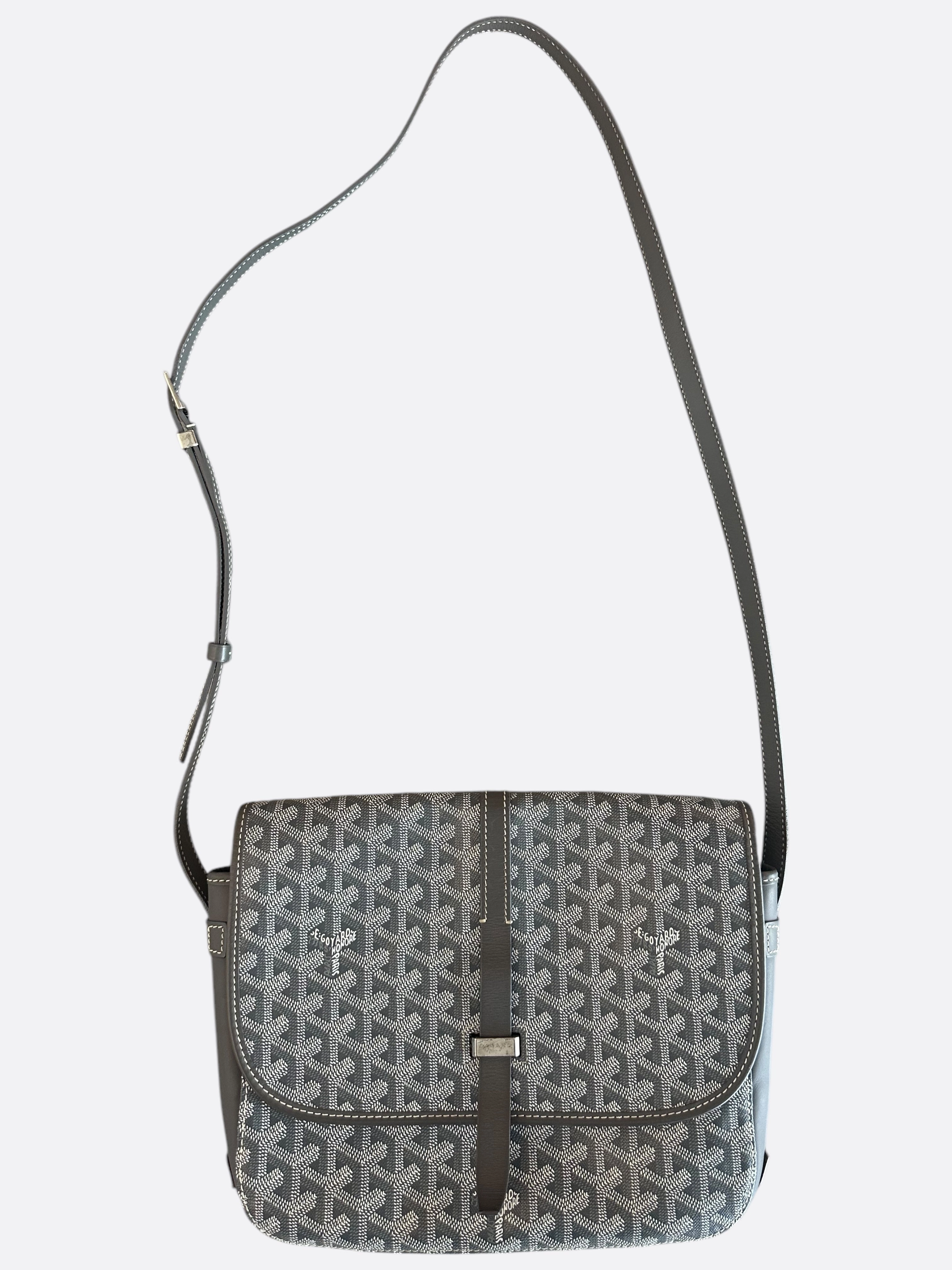 Goyard Grey Belvedere MM Messenger Bag