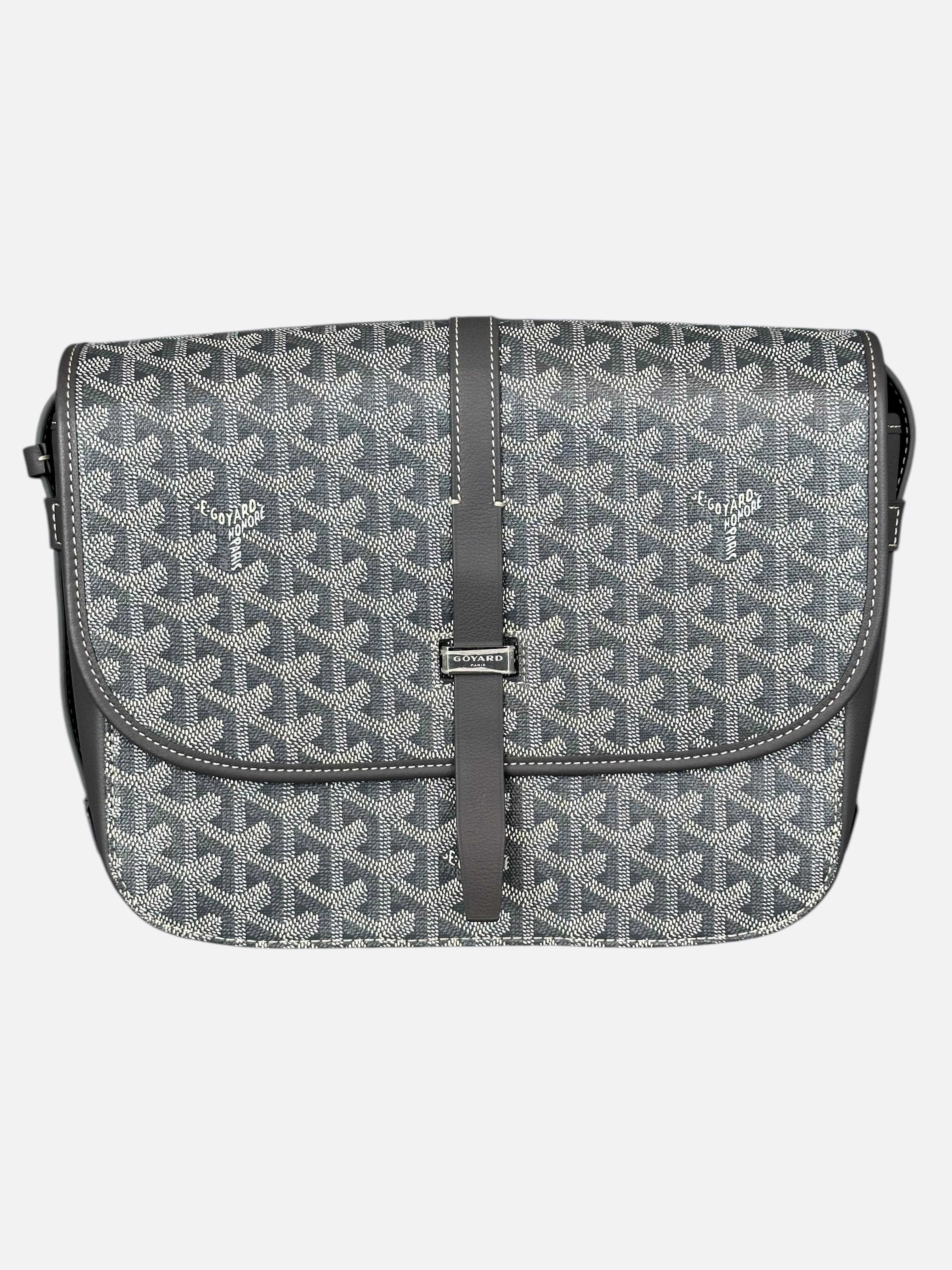 Goyard Grey Belvedere MM Messenger Bag
