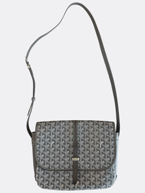 Goyard Grey Belvedere MM Messenger Bag
