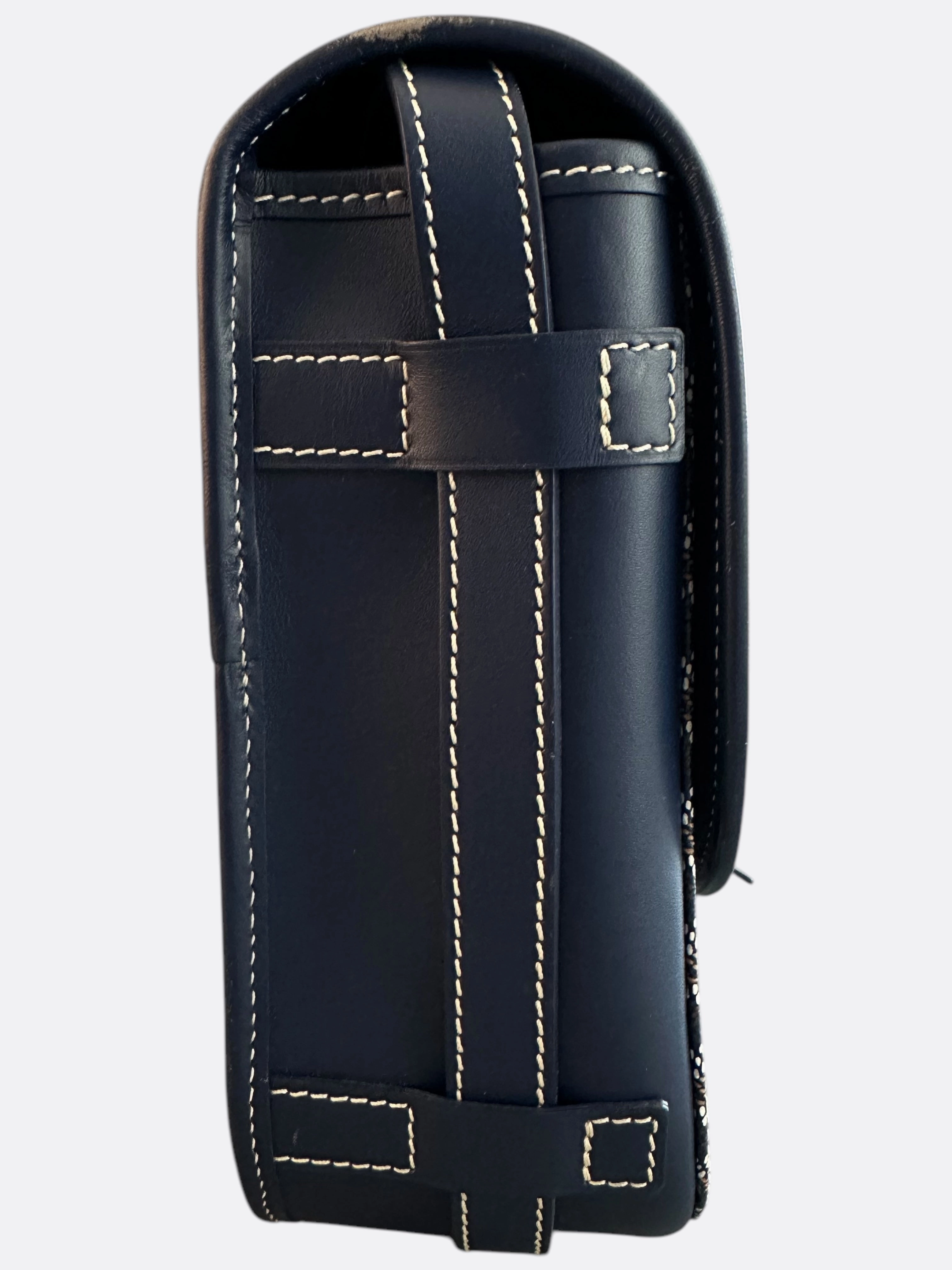 Goyard Navy Belvedere MM Messenger Bag