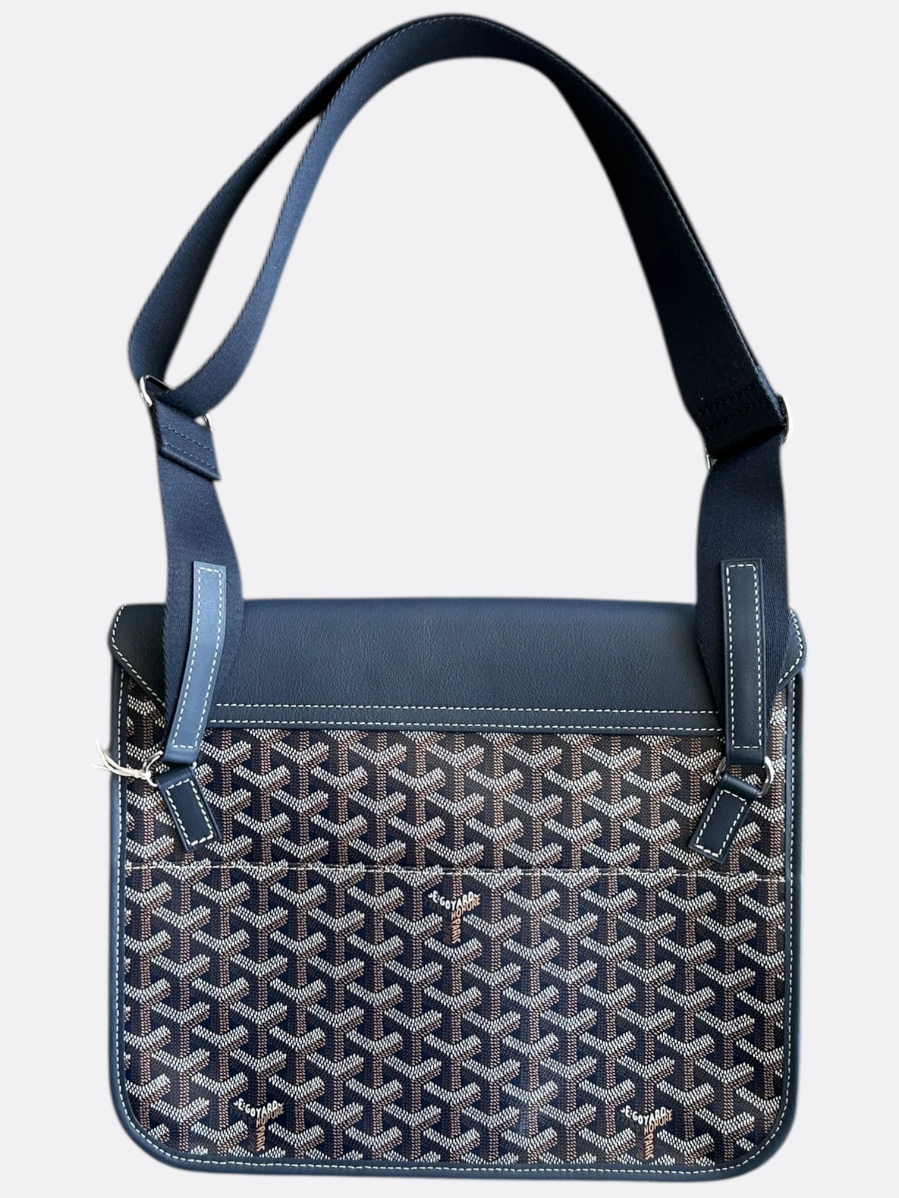 Goyard Navy Coursier Messenger Bag