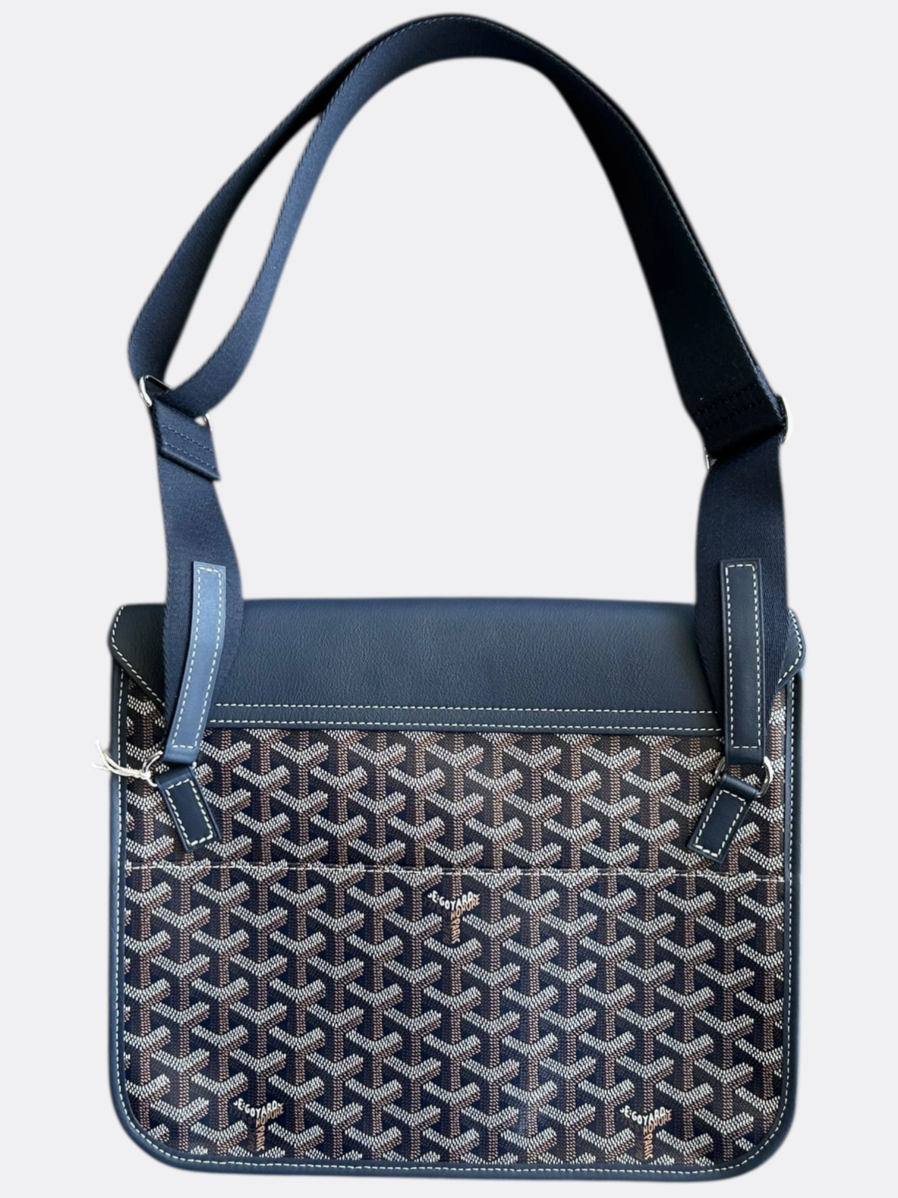 Goyard Navy Coursier Messenger Bag