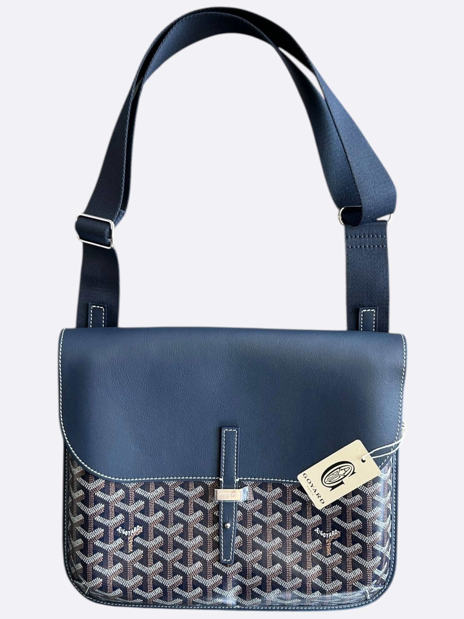 Goyard Navy Coursier Messenger Bag
