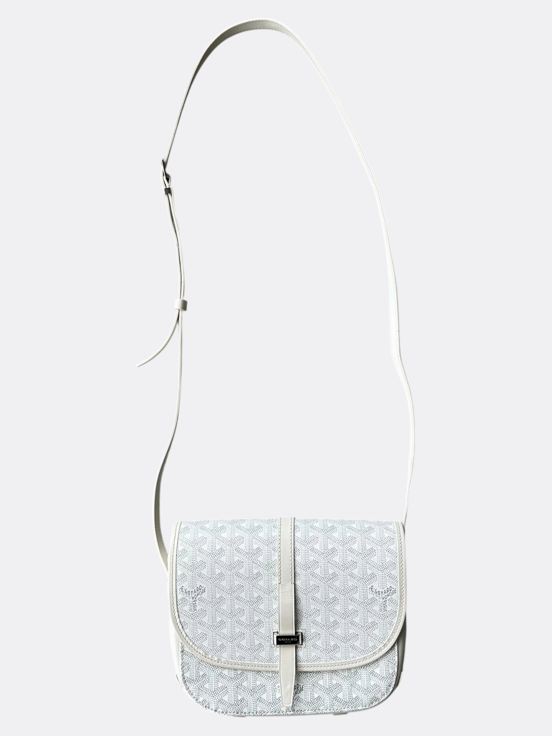 Goyard White Belvedere Messenger Bag