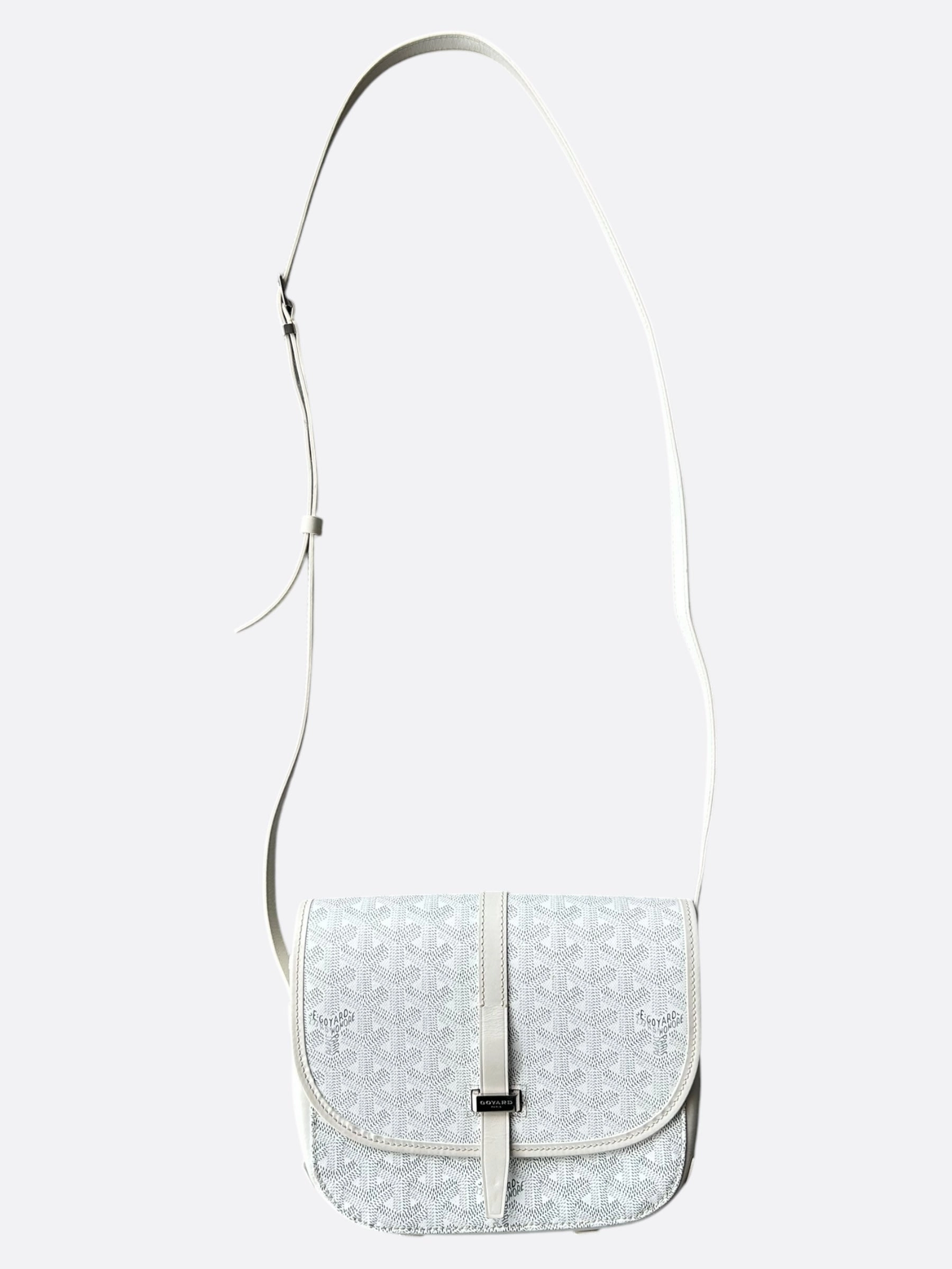 Goyard White Belvedere Messenger Bag