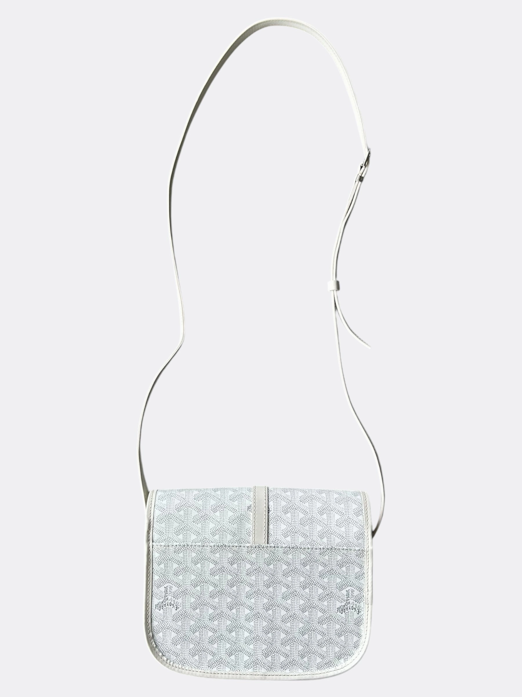 Goyard White Belvedere Messenger Bag