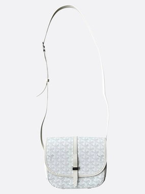 Goyard White Belvedere Messenger Bag