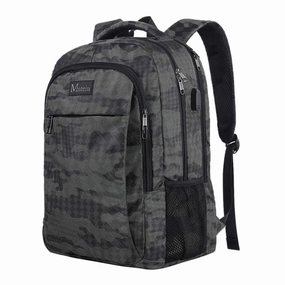 Gray Camo Mlassic Travel Laptop Backpack