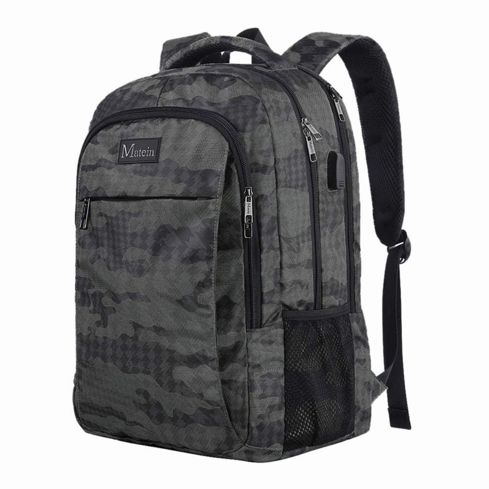Gray Camo Mlassic Travel Laptop Backpack