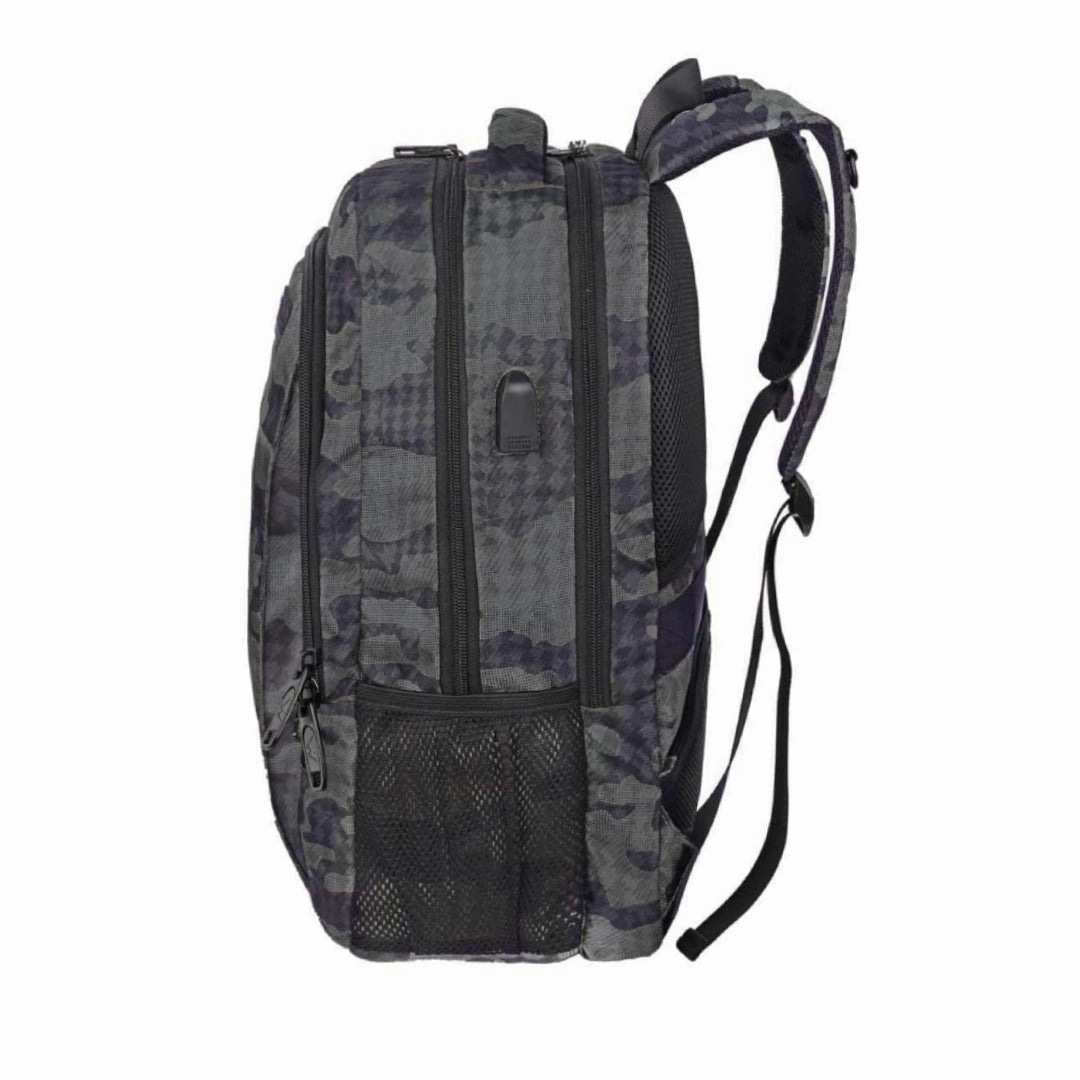 Gray Camo Mlassic Travel Laptop Backpack