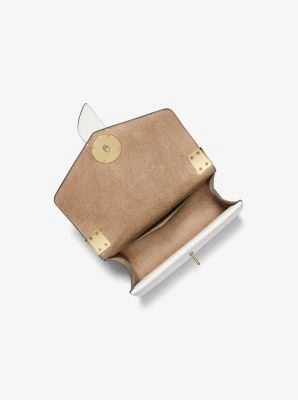 Greenwich Small Color-Block Logo and Saffiano Leather Crossbody Bag