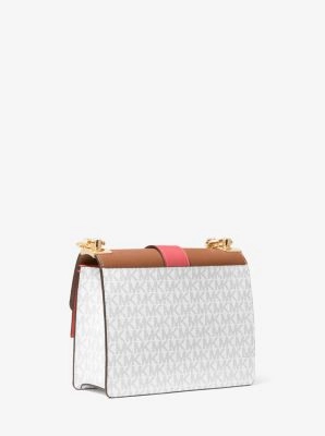 Greenwich Small Color-Block Logo and Saffiano Leather Crossbody Bag