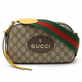 Gucci     Color yellow Gg Supreme Leather Shoulder Bag (Pre-Owned)