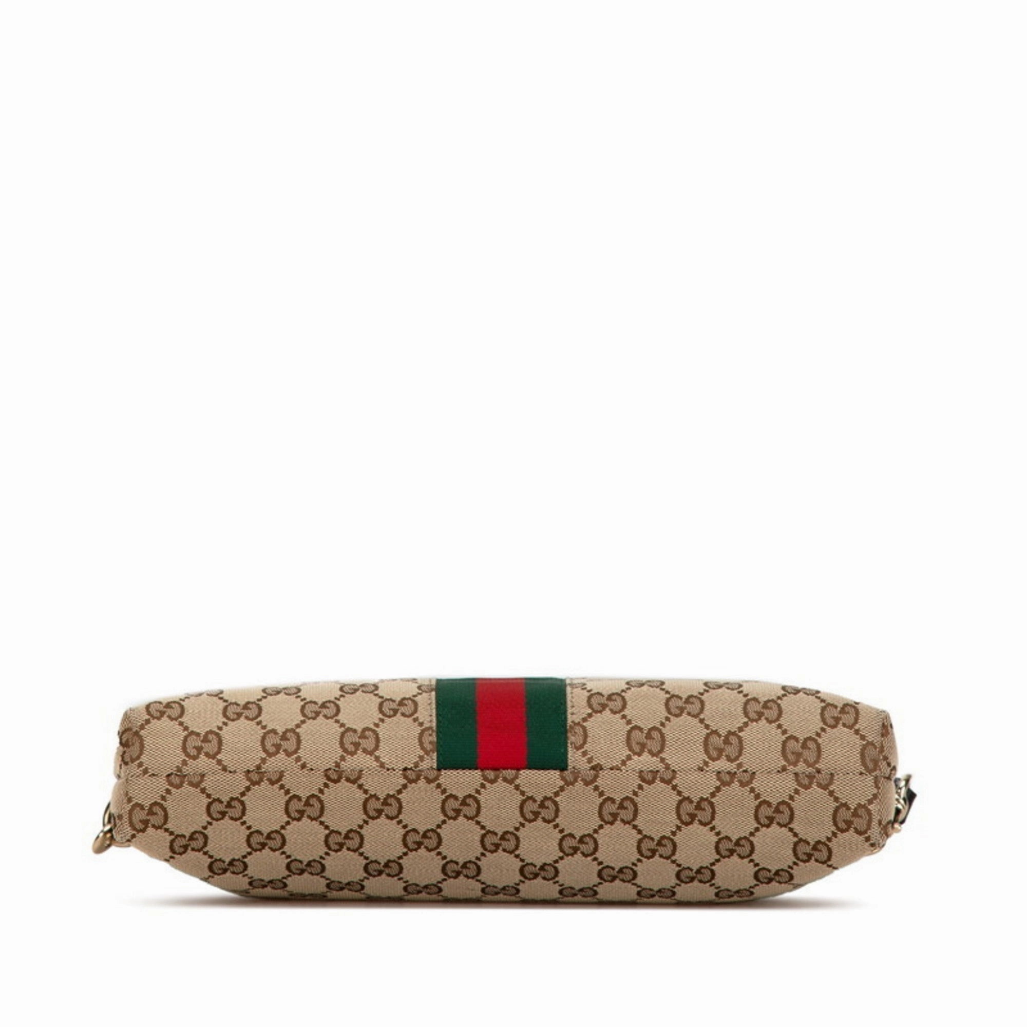 Gucci   Canvas Leather Shoulder Bag (Pre-Owned)
