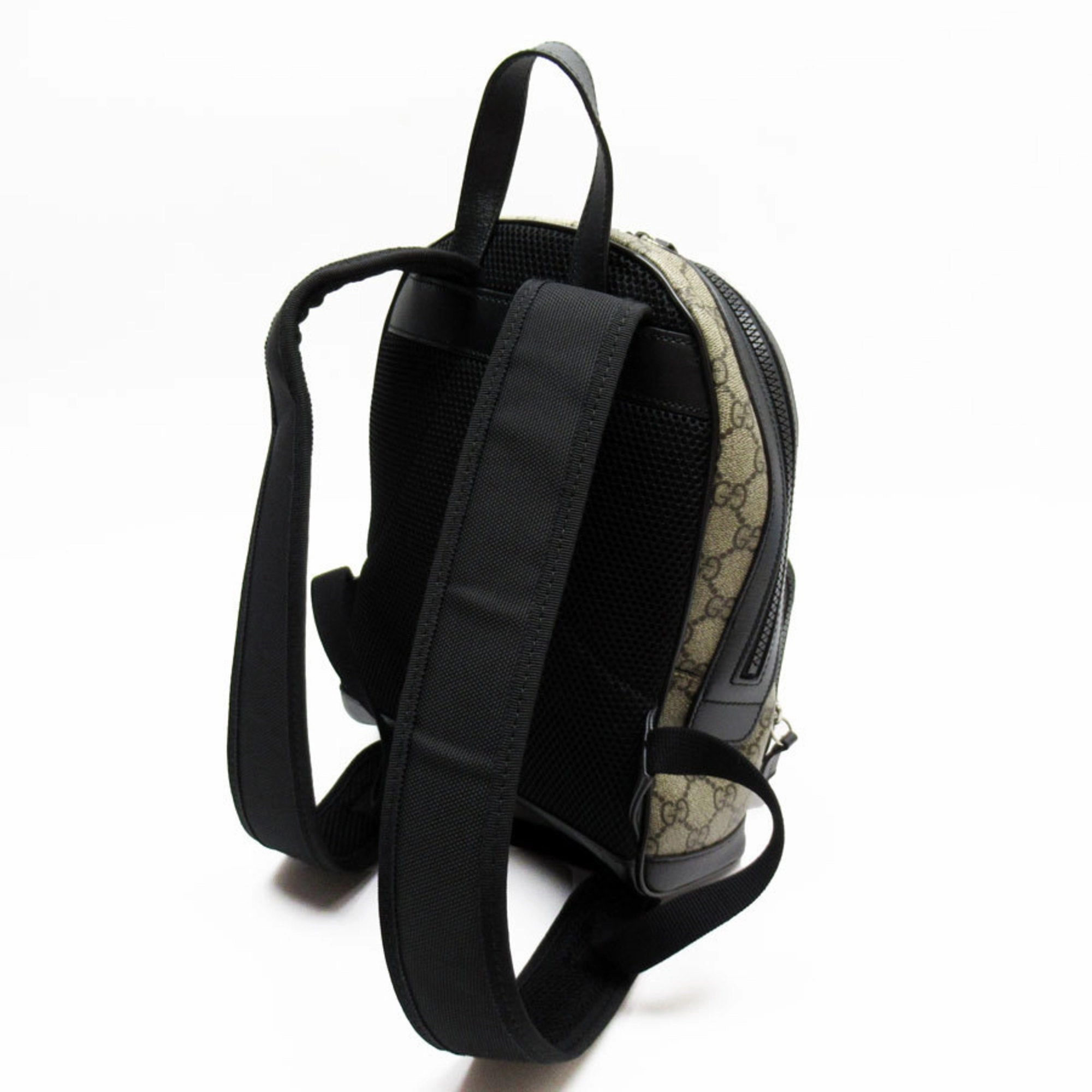 Gucci    Pvc Leather Canvas Backpack (Pre-Owned)