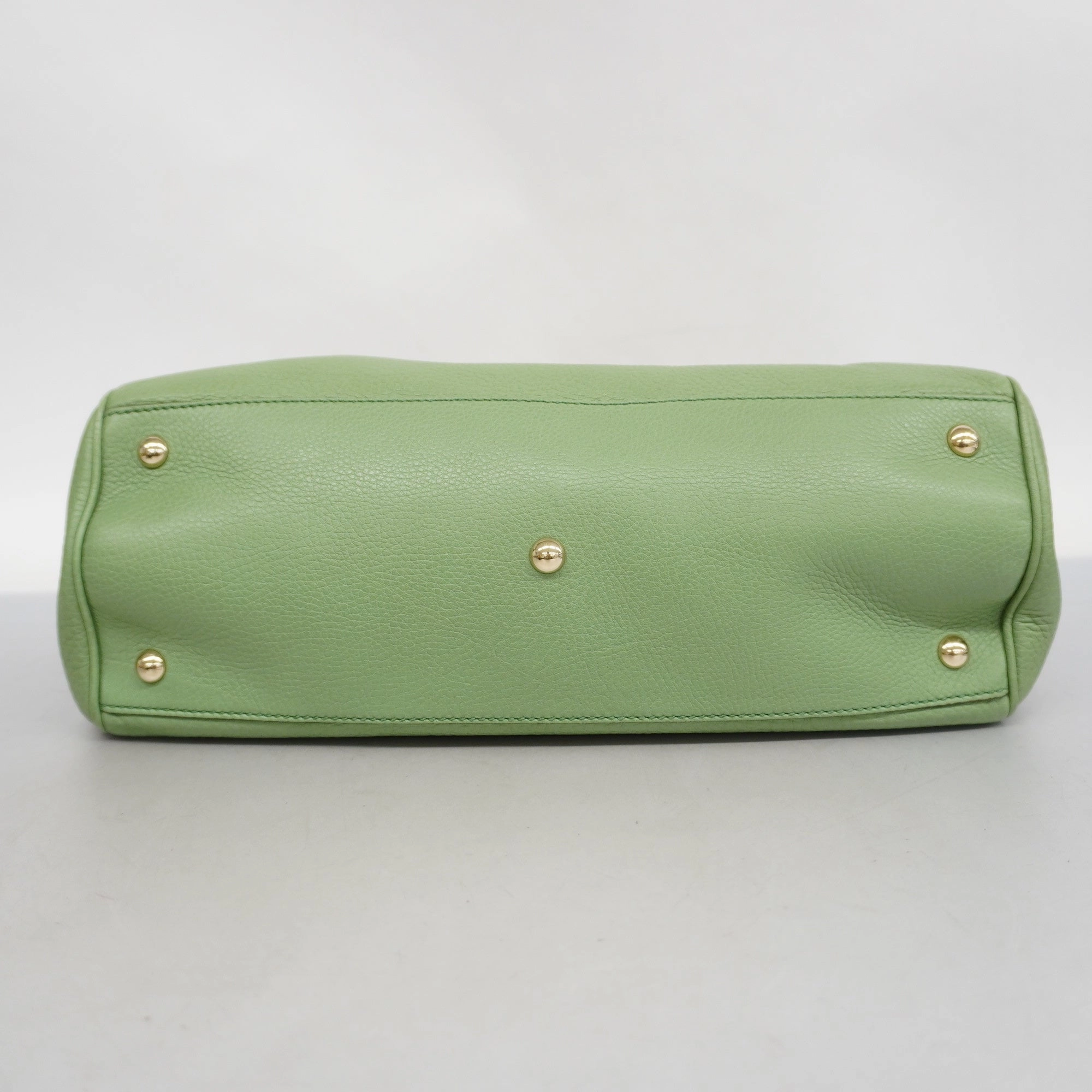 GUCCI  Bamboo 2way Bag 323660 Leather Handbag,Shoulder Bag Light Green