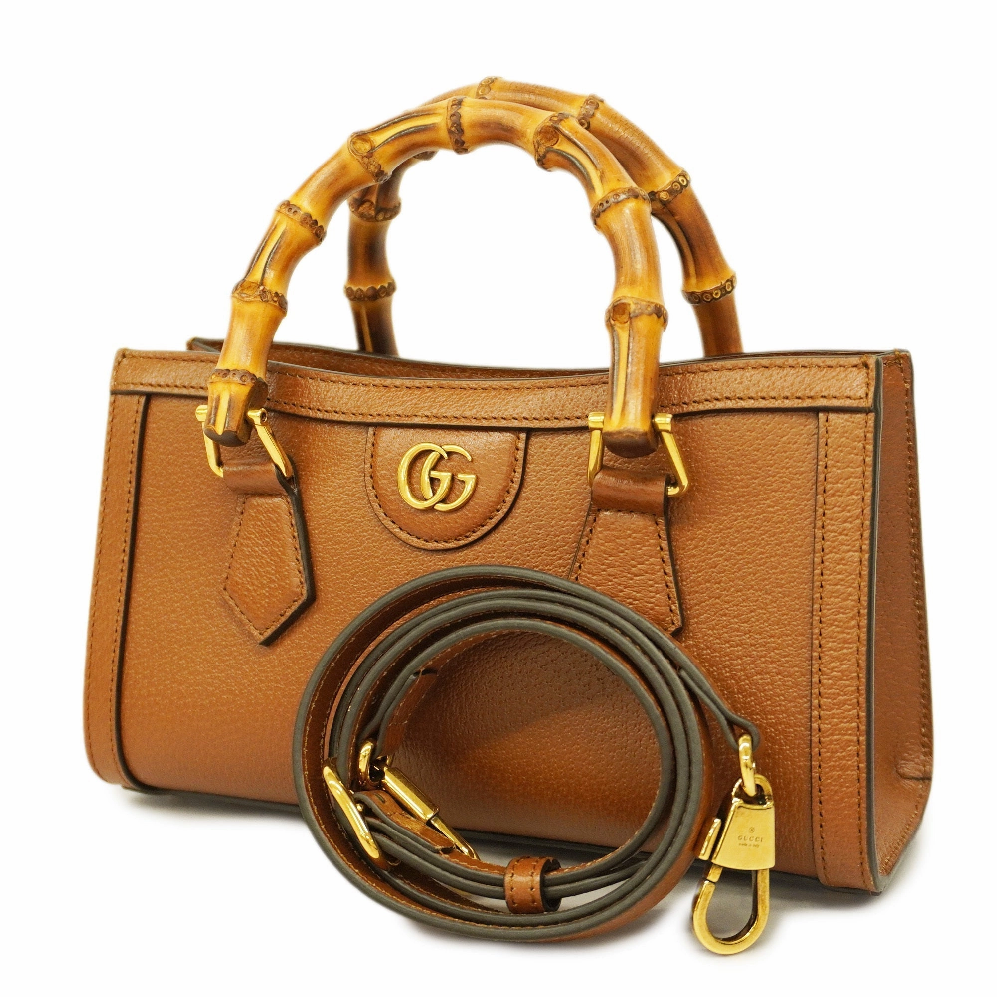 GUCCI  Bamboo 2way Bag Diana 735153 Women's Handbag,Shoulder Bag Brown