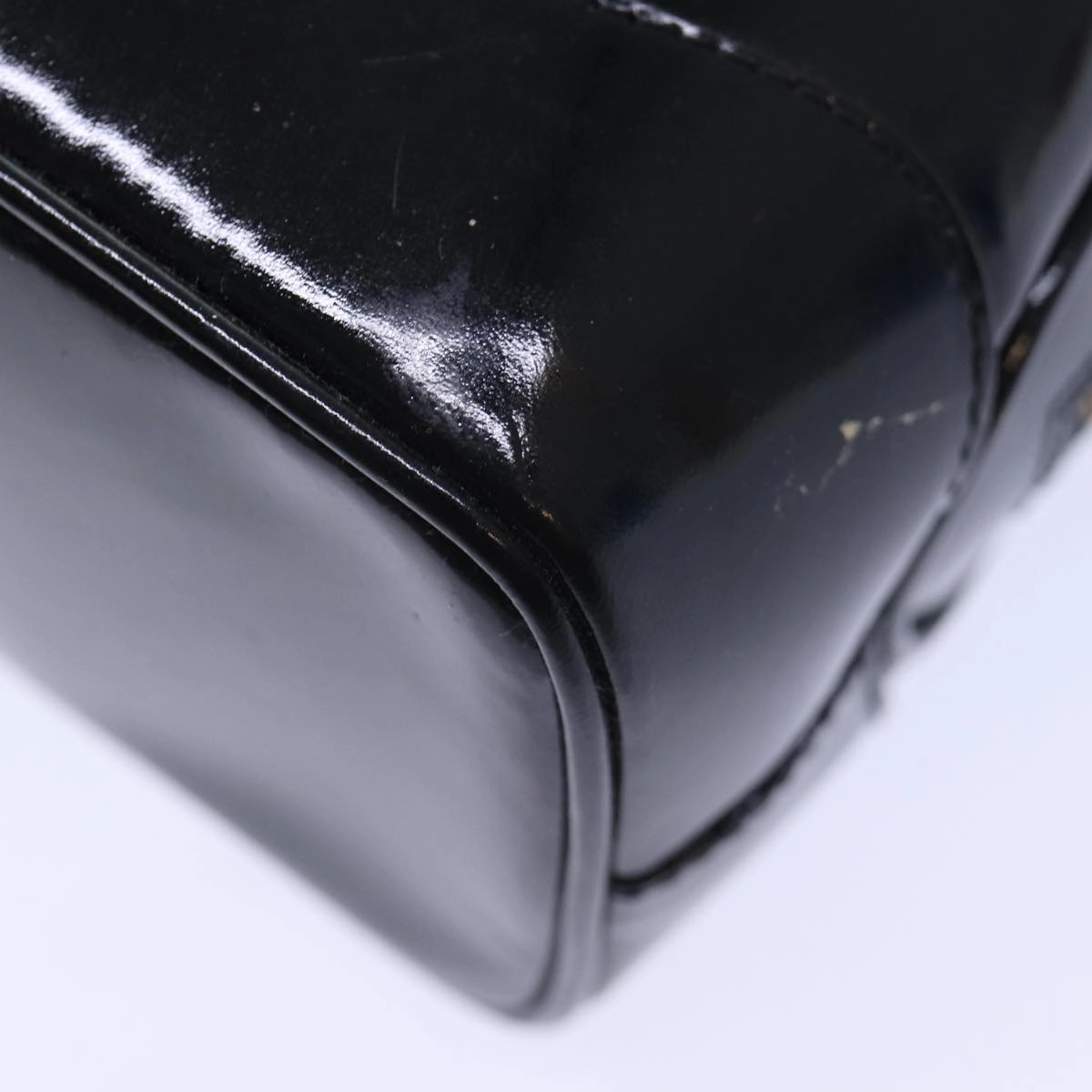 GUCCI Bamboo Backpack Enamel Black Gold 001 1075 1650 0  86335