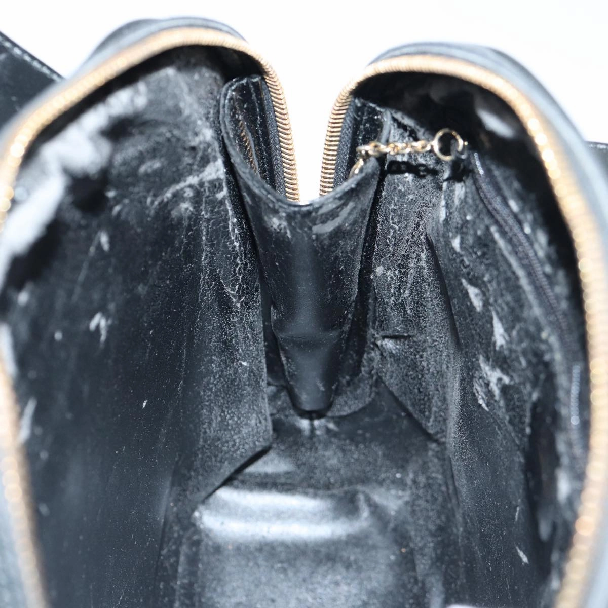GUCCI Bamboo Backpack Enamel Black Gold 001 1075 1650 0  86335
