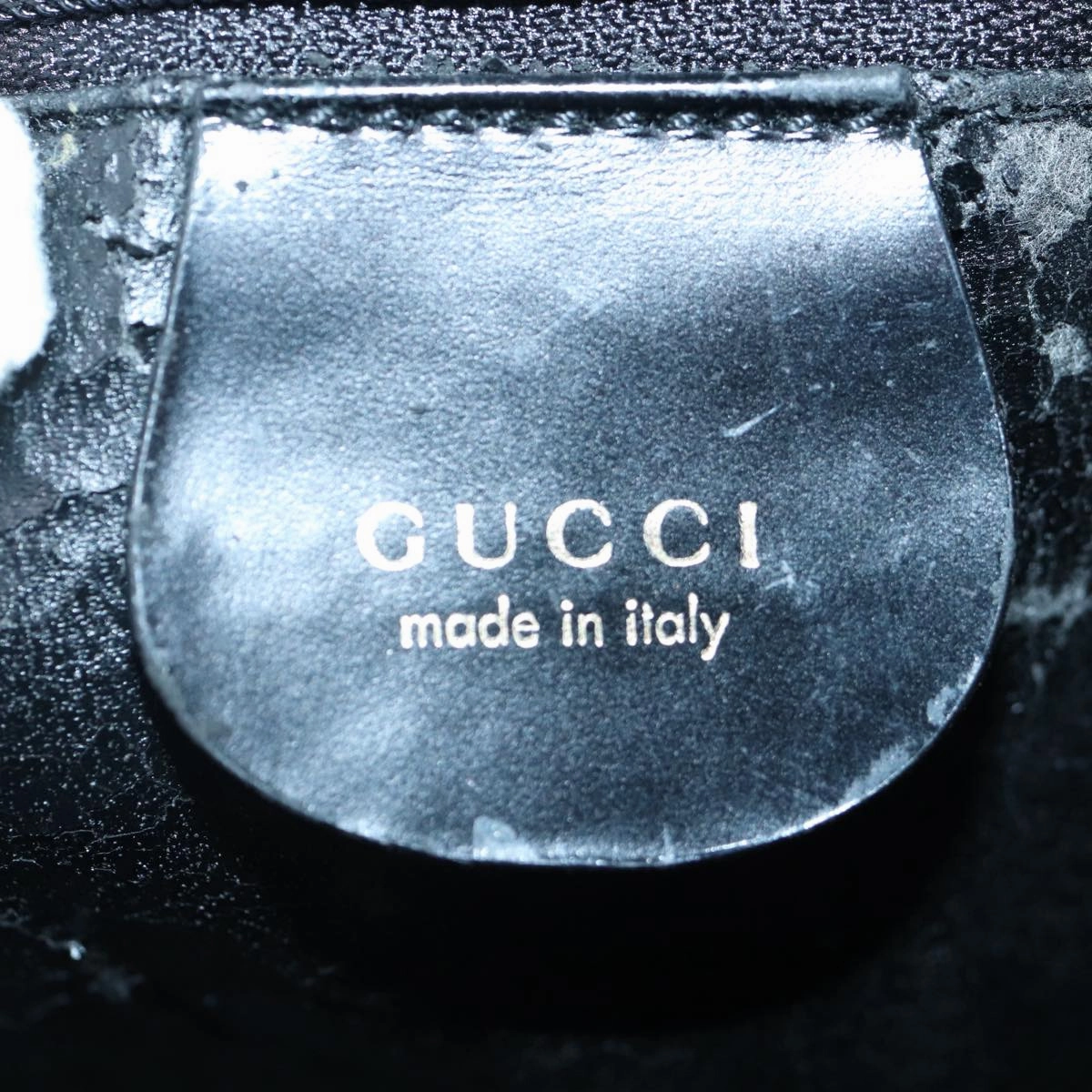 GUCCI Bamboo Backpack Enamel Black Gold 001 1075 1650 0  86335