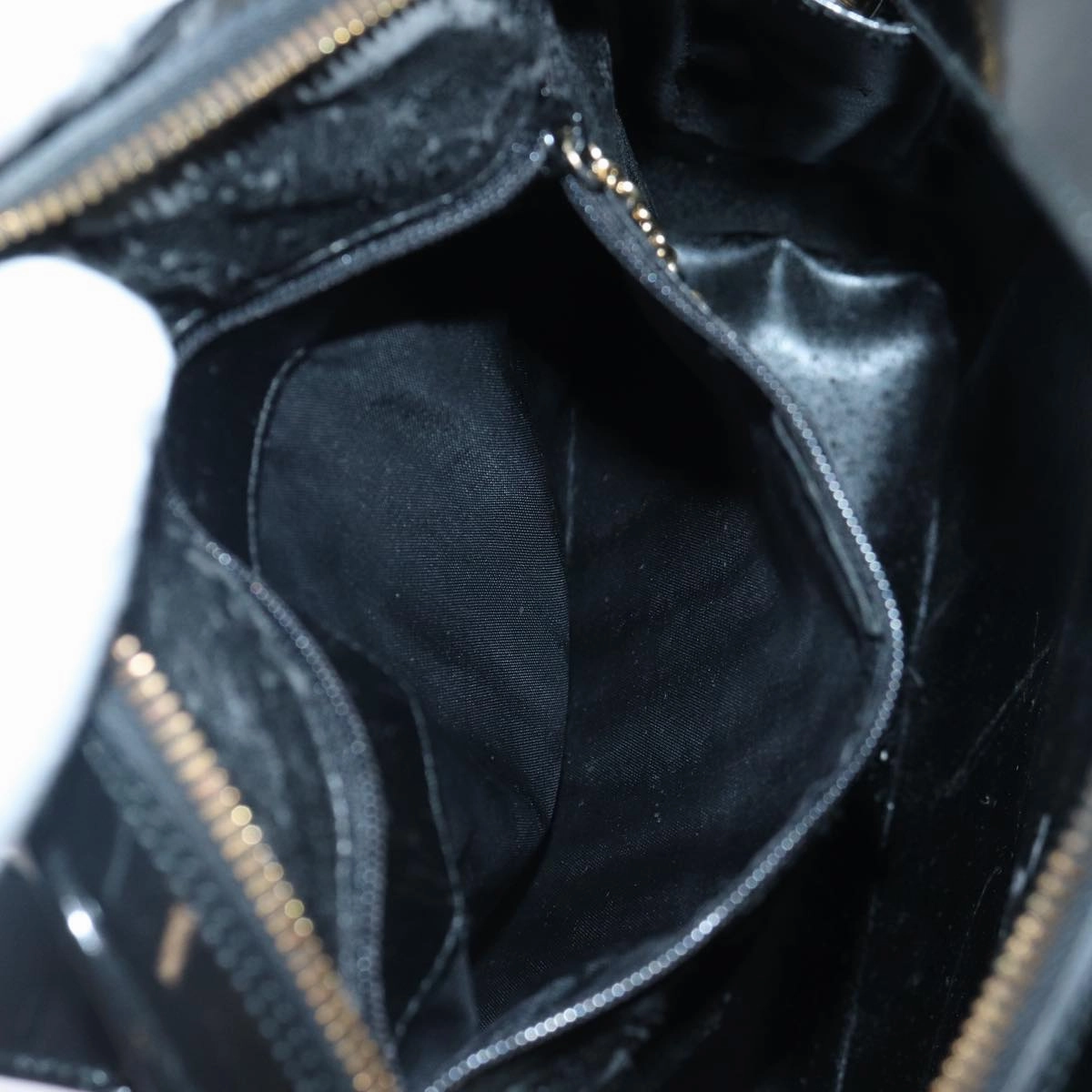 GUCCI Bamboo Backpack Enamel Black Gold 001 1075 1650 0  86335