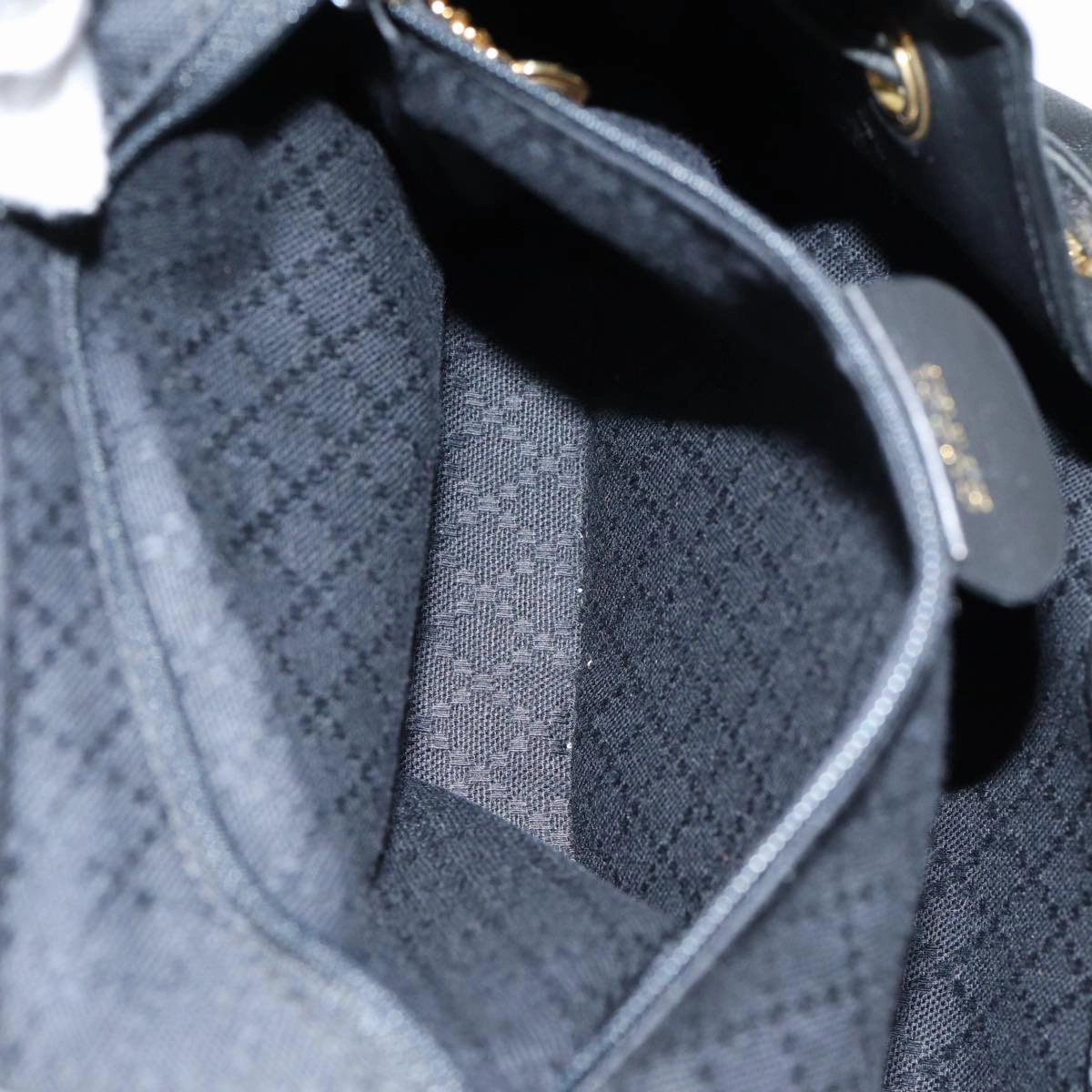 GUCCI Bamboo Backpack Leather Black  am6663