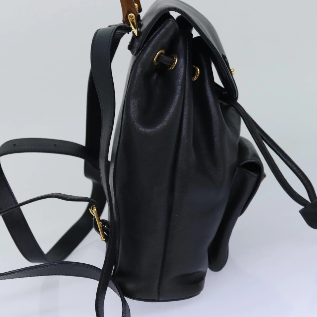 GUCCI Bamboo Backpack Leather Black  ep5142