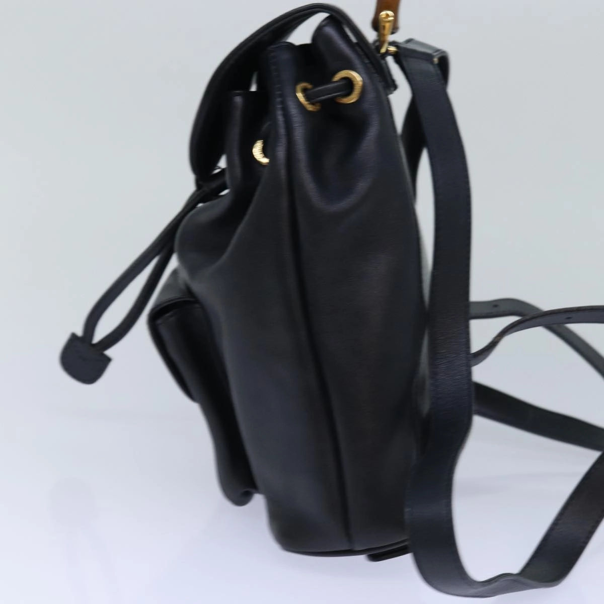 GUCCI Bamboo Backpack Leather Black  ep5142