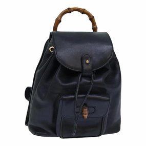 GUCCI Bamboo Backpack Leather Black  ep5142