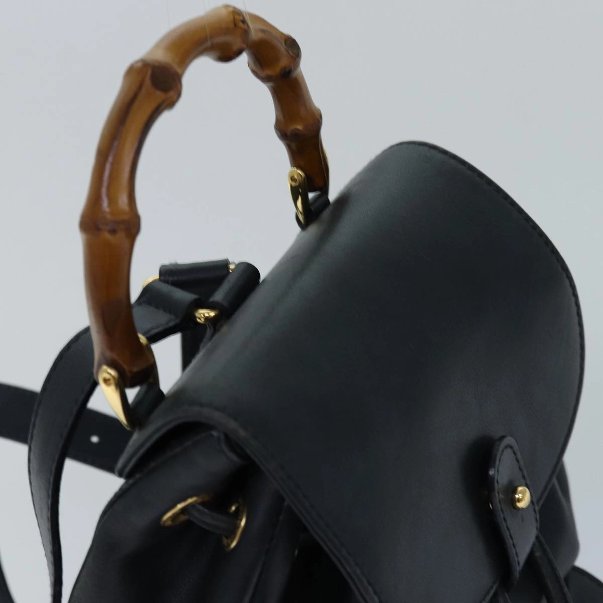 GUCCI Bamboo Backpack Leather Black  ep5142