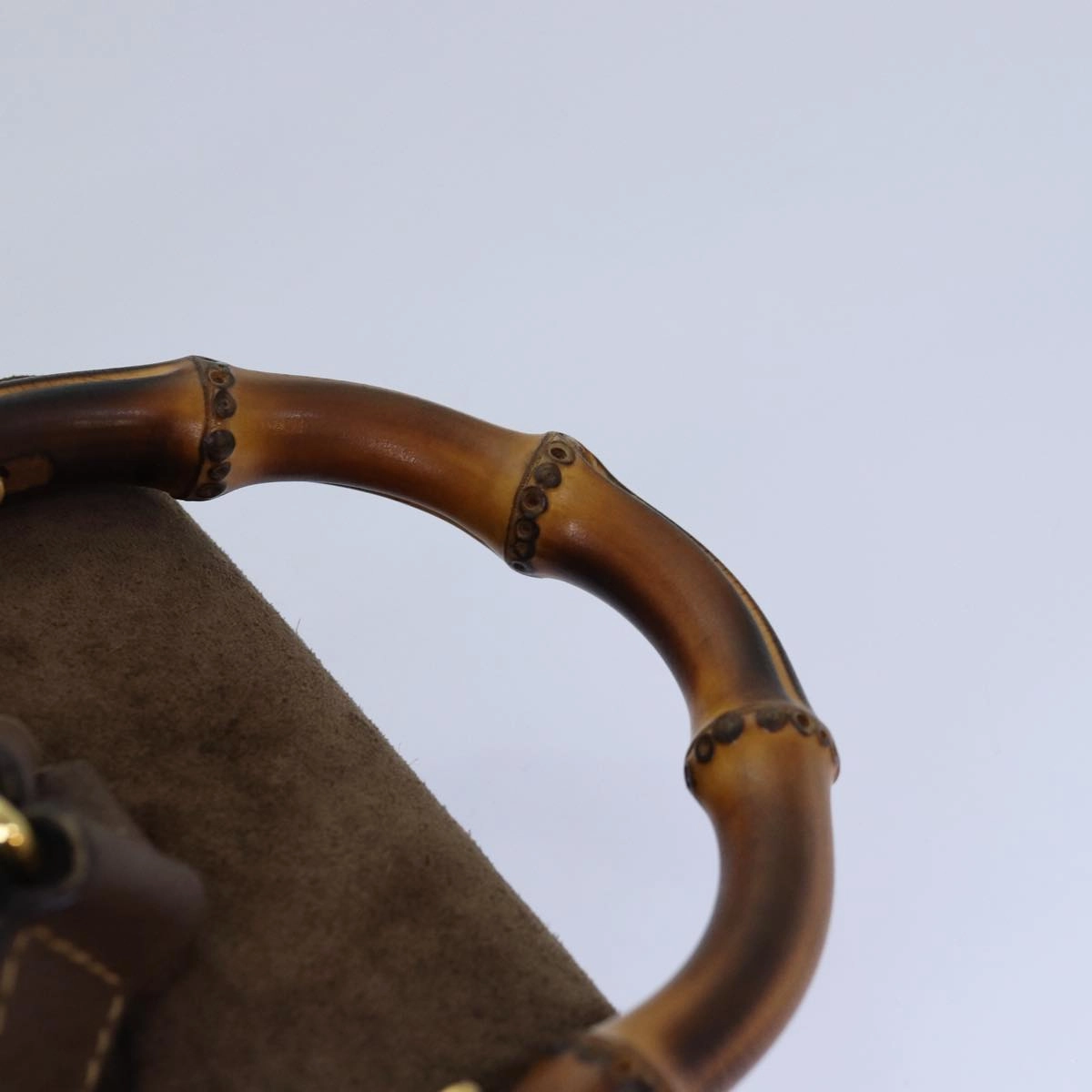 GUCCI Bamboo Backpack Suede Brown Gold 003 2058 0030  th5215