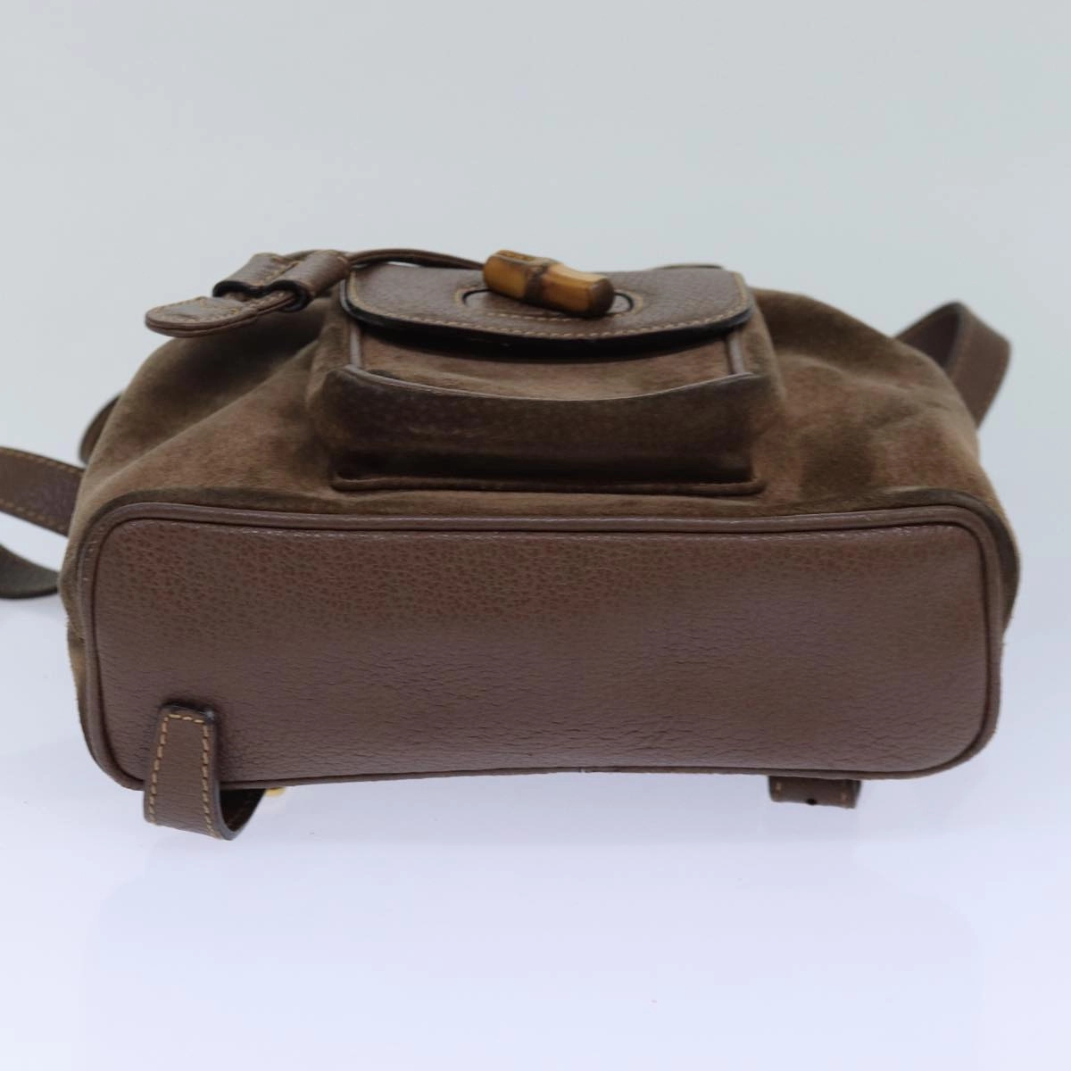 GUCCI Bamboo Backpack Suede Brown Gold 003 2058 0030  th5215