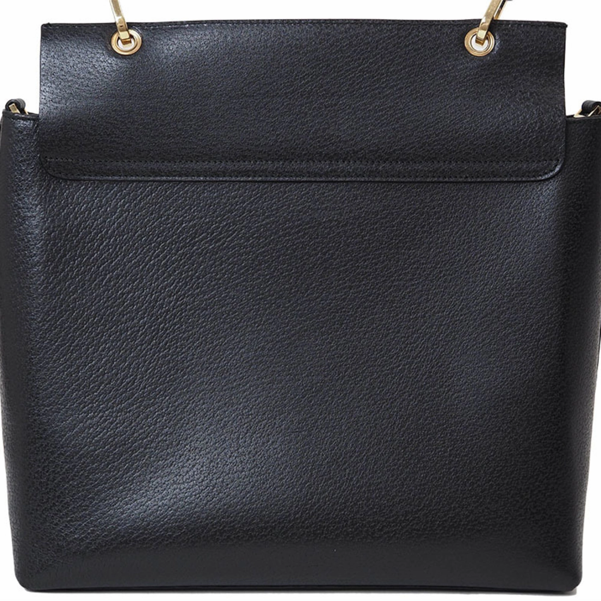 Gucci Bamboo Black Leather Handbag Shoulder Bag ()