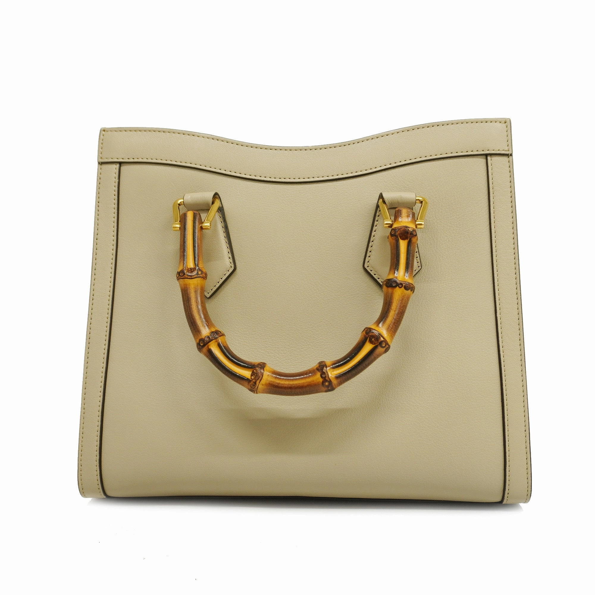 Gucci  Bamboo Diana 660195 Women's Leather Handbag,Shoulder Bag Grayish
